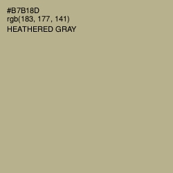 #B7B18D - Heathered Gray Color Image